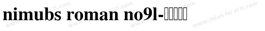 nimubs roman no9l字体转换